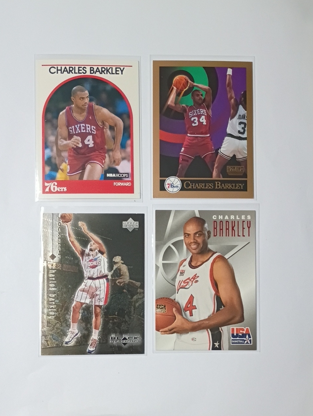 Charles Barkley Basketball Card Lot - Red, White